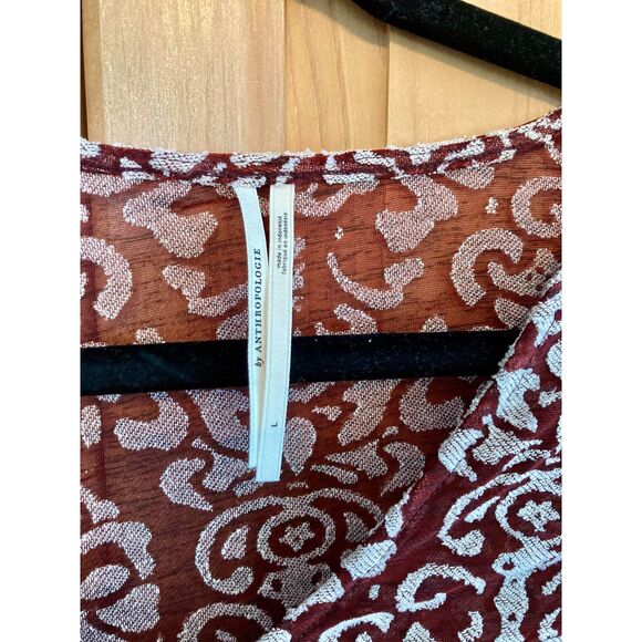 Anthropologie | Jacquard Peasant Blouse | Size L - Picture 6 of 6